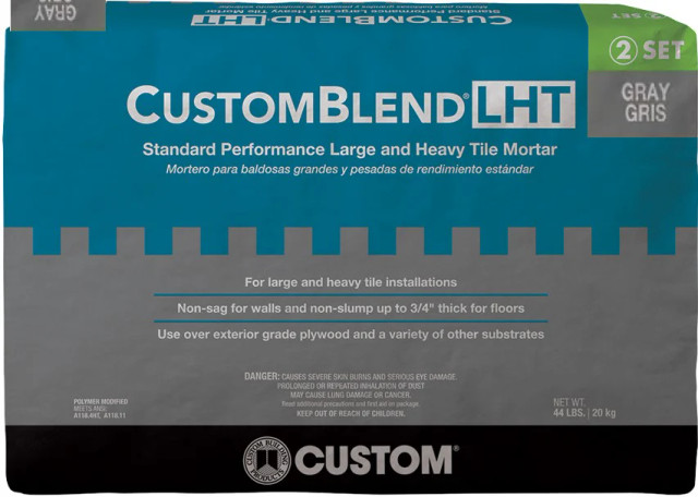 Custom Blend LHT Large & Heavy Tile Mortar Gray (CUS-CCBLHTG44)