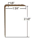 Overlap Vinyl Nosing 2-1/2" Toast (SHA-7255)