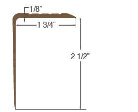 Overlap Vinyl Nosing 2-1/2" Toast (SHA-7255)
