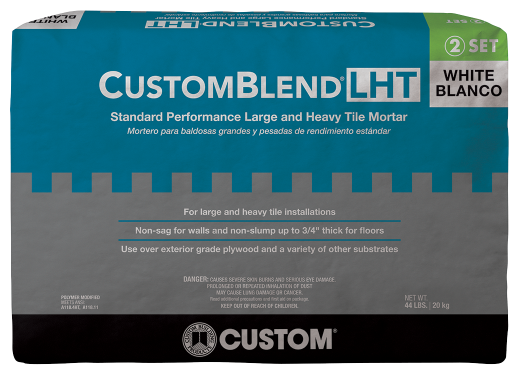 Custom Blend LHT Lg & Heavy Tile Mortar White (CUS-CCBLHTW44)