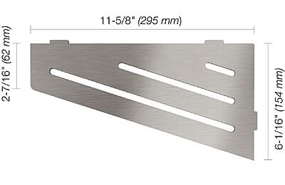 Shelf-E Wave Brushed Stainless Steel (SES3D10EB)