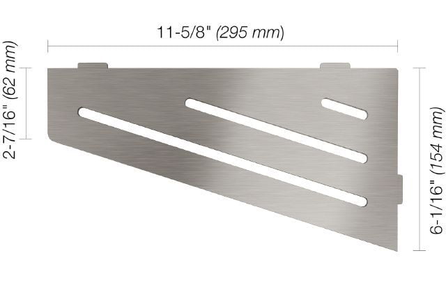 Shelf-E Wave Brushed Stainless Steel (SES3D10EB)