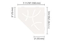 Shelf-E Pentagonal Curve Matte White MBW (SES2D6MBW)