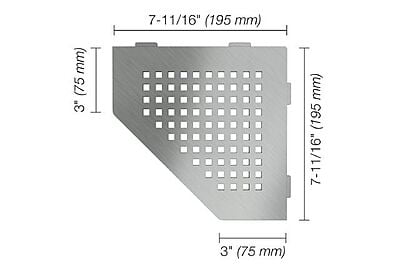 Shelf-E Square Brushed Stainless Steel (SES2D3EB)