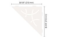 Shelf-E Triangular Curve Matte White MBW (SES1D6MBW)