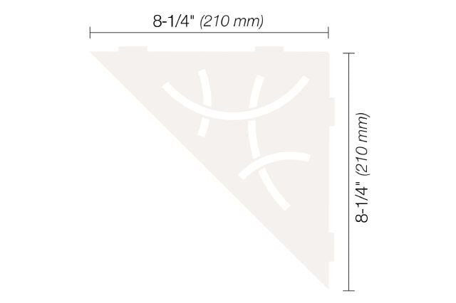 Shelf-E Triangular Curve Matte White MBW (SES1D6MBW)