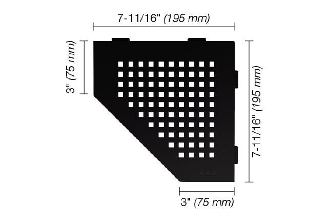 Shelf-E Square Matte Black (SES2D3MGS)