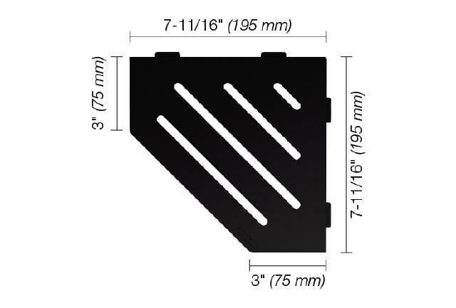 Shelf-E Wave Matte Black (SES2D10MGS)